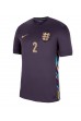England Kyle Walker #2 Fotballdrakt Borte Klær EM 2024 Korte ermer